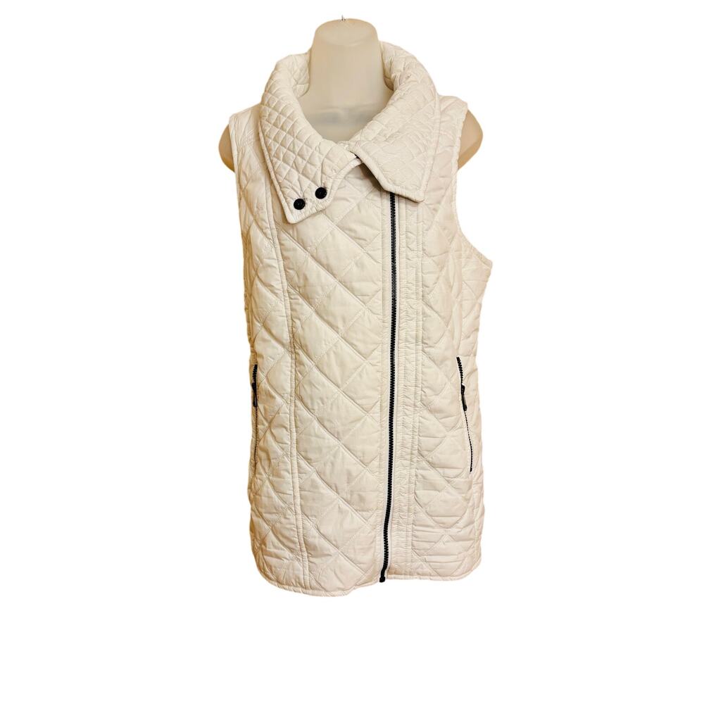 Marc of New York Andrew Marc 
Quilted jacket full zip Asymmetrical vest szLarge